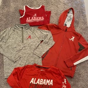 4 pc lot. Boys Medium Alabama Crimson Tide shirts.